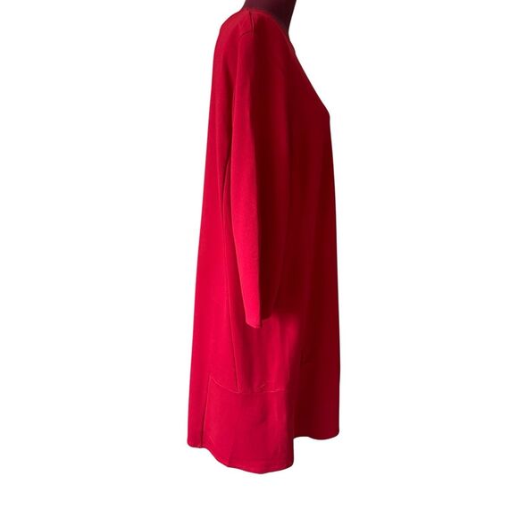 NEW J Jill Gorgeous Multi seamed  Dress size XL Petite True Red Quarter Sleeves - Picture 10 of 10